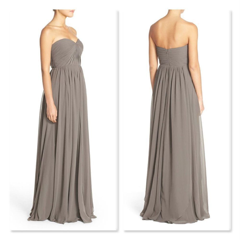 Jenny Yoo Collection Mira Strapless Chiffon Gown